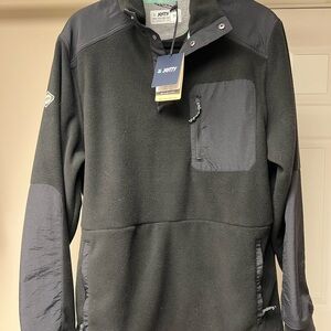 Jetty Men's Black Lightweight Fleece Shirt Jacket